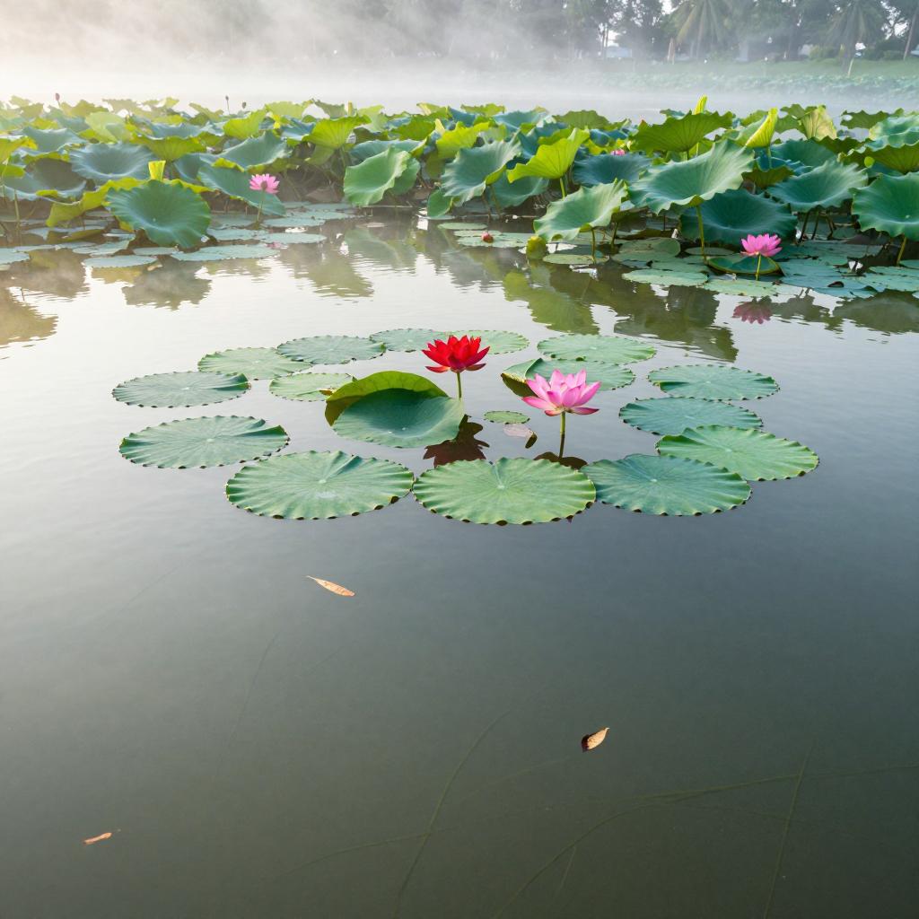 高洁出淤泥，夏天三山岛荷花静绽放(图3)