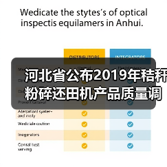 河北省公布2019年秸秆粉碎还田机产品质量调查情况(图3) 河北省公布2019年秸秆粉碎还田机产品质量调查情况(图3)