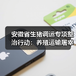 安徽省生猪调运专项整治行动：养殖运输屠宰环节需严守检疫规定（图1）