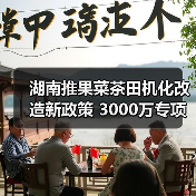 湖南推果菜茶田机化改造新政策 3000万专项补贴落地（图1）
