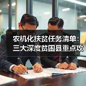 农机化扶贫任务清单：三大深度贫困县重点攻坚措施详解（图1）