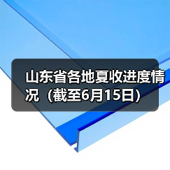 山东省各地夏收进度情况(截至6月15日)(图1) 山东省各地夏收进度情况(截至6月15日)(图1)