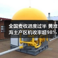全国麦收进度过半 黄淮海主产区机收率超98%(图3) 全国麦收进度过半 黄淮海主产区机收率超98%(图3)