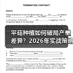 平菇种植如何破局产量差异？2026年实战策略解析